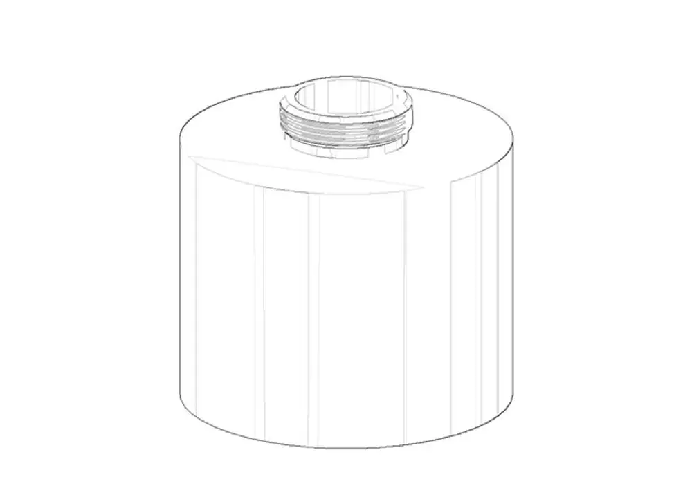 DORNBRACHT Spender Aufnahme, Stand ERSATZTEILE 90101052400 D. 60 x 49 mm chr gebürstet, 90101052400-93 Galeriebild 1